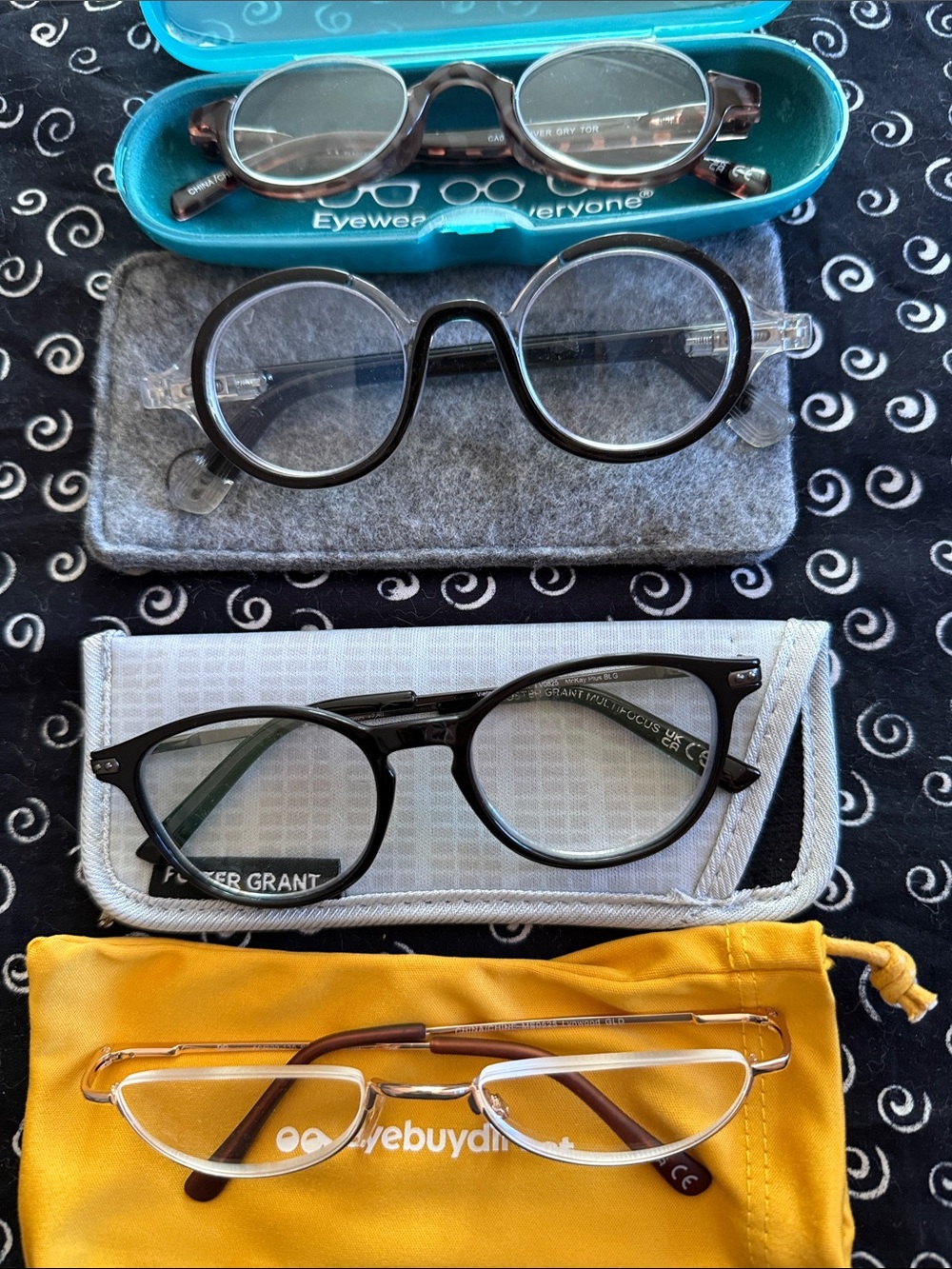 4 pair 2.0 strength Reading Glasses